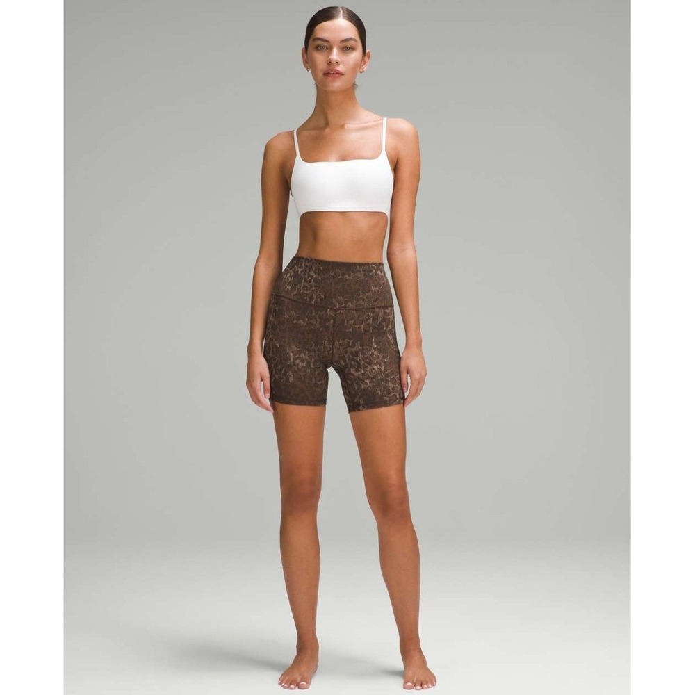 Lululemon Align High-Rise Short RARE Lined Truleopard MAX Brown Multi Size 6